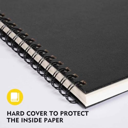 CONDA 9"x12" Sketch Book Set, 2 Pack, 120 Sheets, Spiral Bound Marker Pad, Durable Acid Free Sketchbook Mixed Media for Beginner Kids Adults Artists - Image 2
