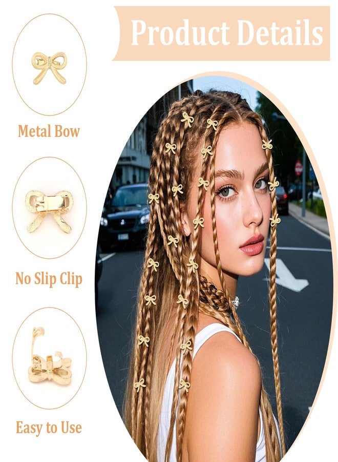 YISSION 20 Pcs Mini Bows Hair Clips Small Metal Hair Bow Clip Cute Bows Hair Barrettes Gold Hair Clips Hair Accessories for Women Girls - Image 2