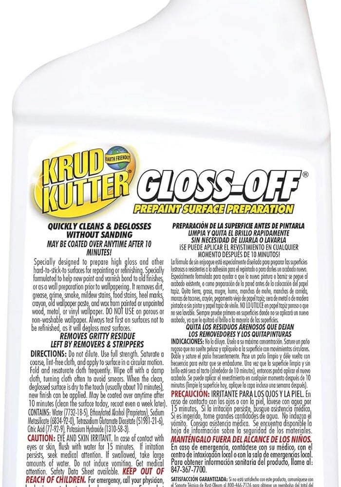RUST-OLEUM Krud Kutter Gloss-Off Prepaint Surface Preparation Cleaner - 32 oz Bottle - Image 2