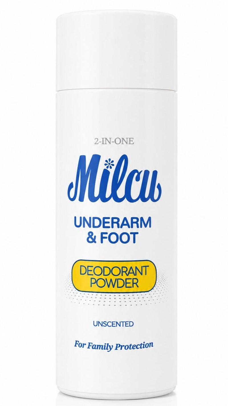 Milcu 2-in-1 Underarm & Foot Deodorant Powder 80G - Image 1