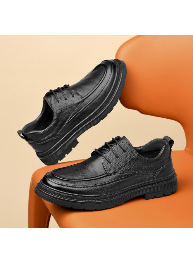 Septwolves Top Grain Leather】25 Years Men's Business Casual Shoes Genuine Leather Low Heel Dress Shoes For Business Commuting - Image 4
