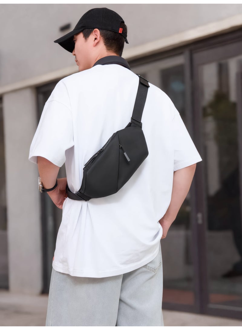 BagVibe حقيبة صدر عابرة مضادة للماء ومضادة للسرقة للجنسين، حزام قابل للتعديل خفيف الوزن من الجلد الاصطناعي، حقيبة تخزين صغيرة للقيادة اليومية والتنقل بالمدينة - Image 3