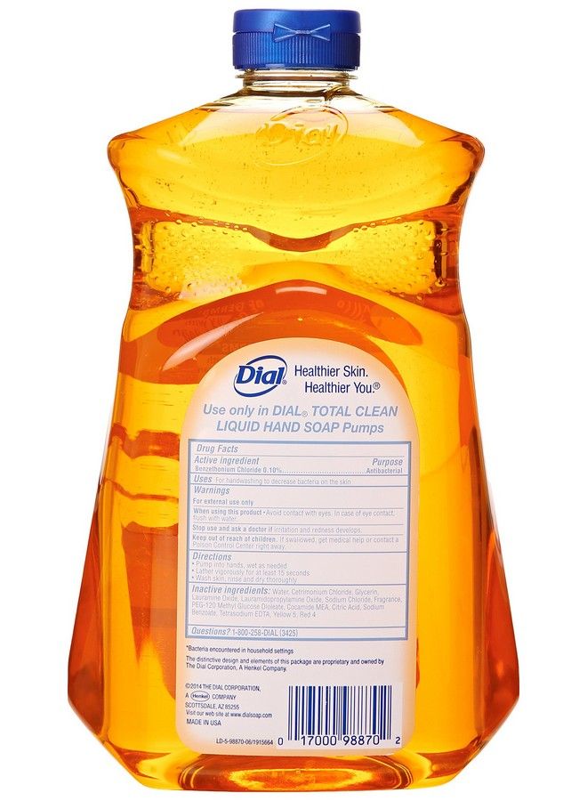 Dial Gold Antibacterial Liquid Soap With Moisturizer 7.5 Oz Pump Bottle + 52 Oz Refill - Image 3