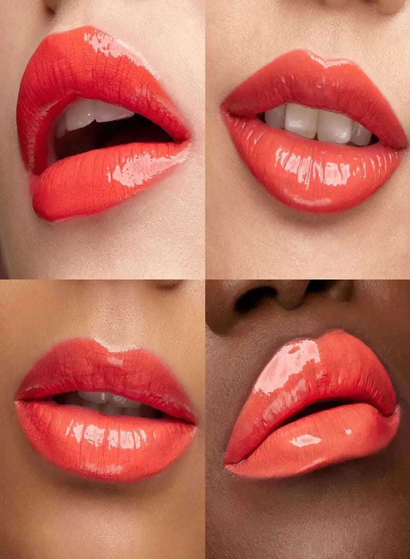 KIKO Milano Unlimited Double Touch 114 Orange Red Dual-Ended Liquid Lipstick and Clear Gloss, Up to 16H Wear, Transfer-Proof and Water-Resistant, 6 ml - Image 4
