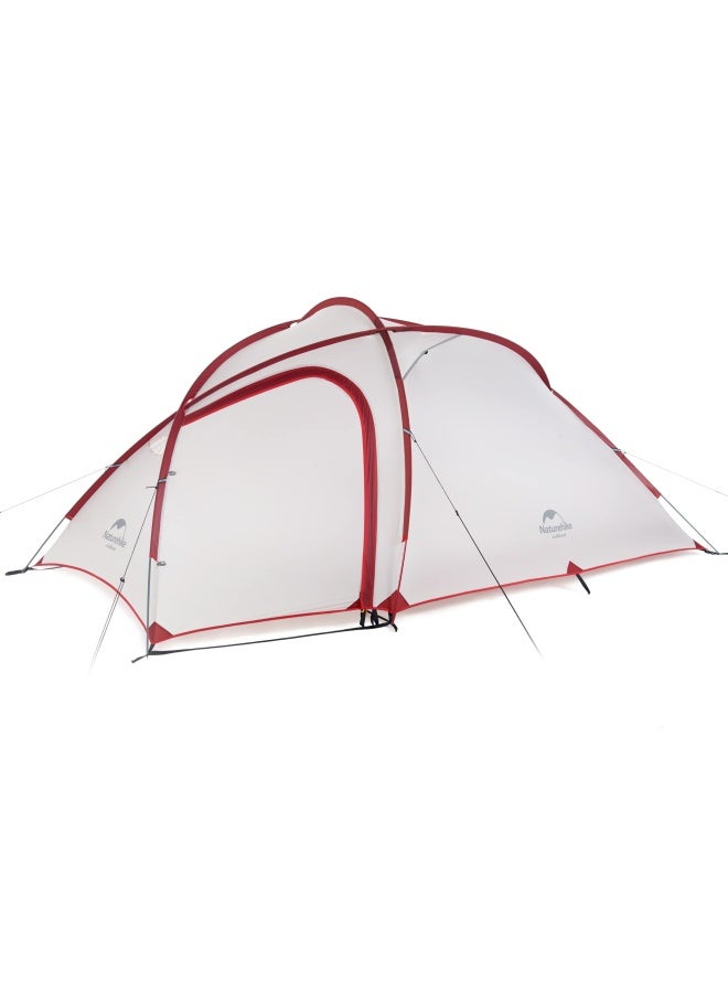 Naturehike Hiby One Big Bedroom Camping Tent | 2-3 Person Ultralight Tent | Spacious, Waterproof & Portable | Grey + Red - Image 1
