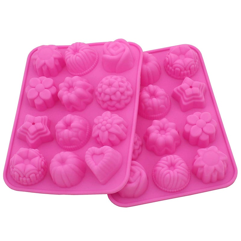 WARMBUY Silicone Molds for Making Bath Bomb Guest Soap Jelly Chocolate Candy 2 Pack
