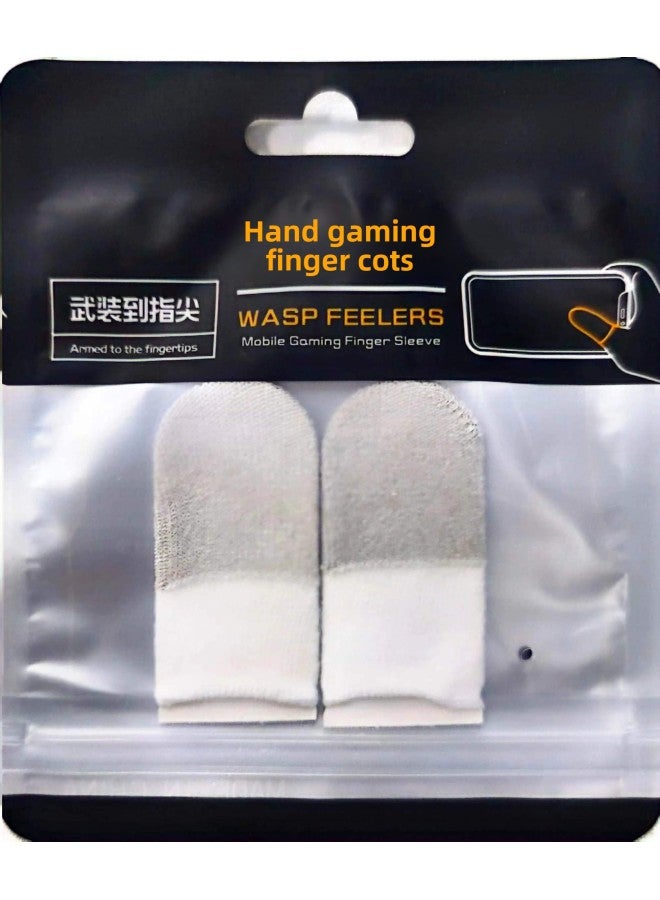 Snow Game Finger Coat E-Sports Fashion Cool Ultra-thin Breathable Double Color Finger Coat Chicken Finger Coat Artifact-Product Color:Ice Silk White White Double Spell  - Image 1