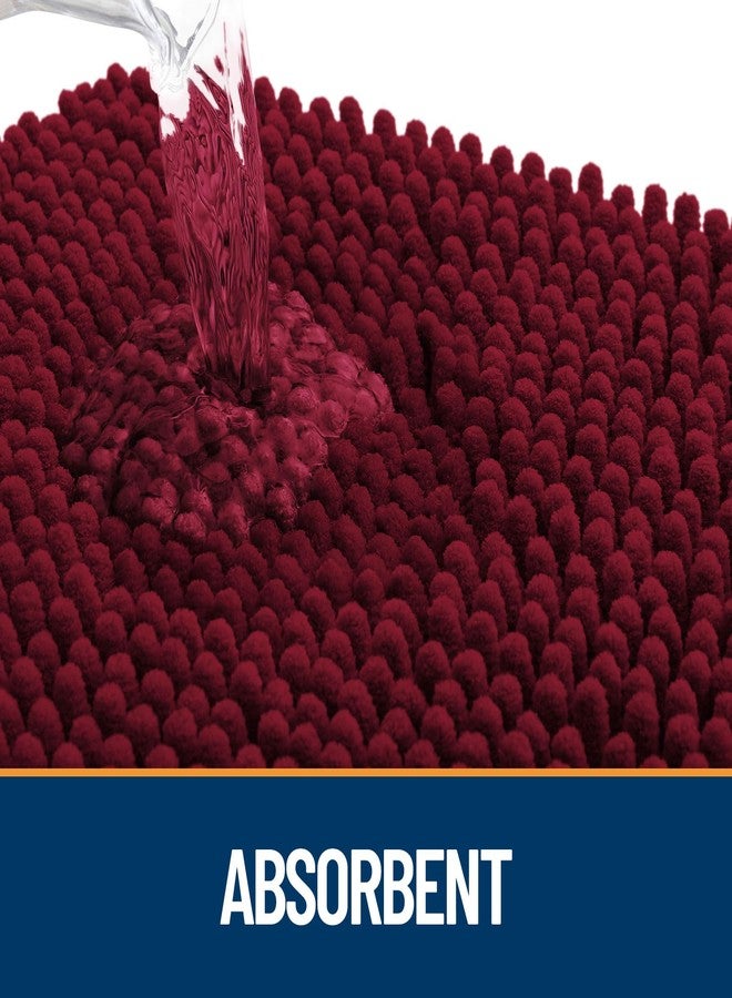 OLANLY Dog Door Mat for Muddy Paws, Absorbs Moisture and Dirt, Absorbent Non-Slip Washable Mat, Quick Dry Microfiber, Mud Mat for Dogs, Entry Indoor Door Mat for Inside Floor(48x30 Inches, Burgundy) - Image 3