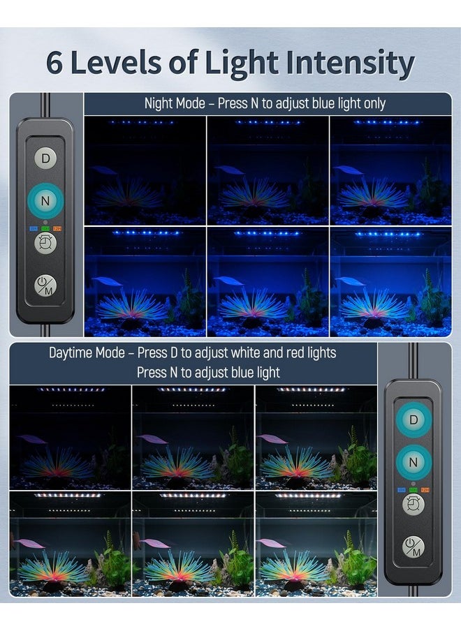 Pawfly 21W Aquarium Led Light For 30 To 36 Inch Extendable Fish Tank Light With Full Spectrum Brilliant White Blue Red Lights With Daytime & Night Modes Timer Auto On/Off Adjustable Brightness  - Image 5