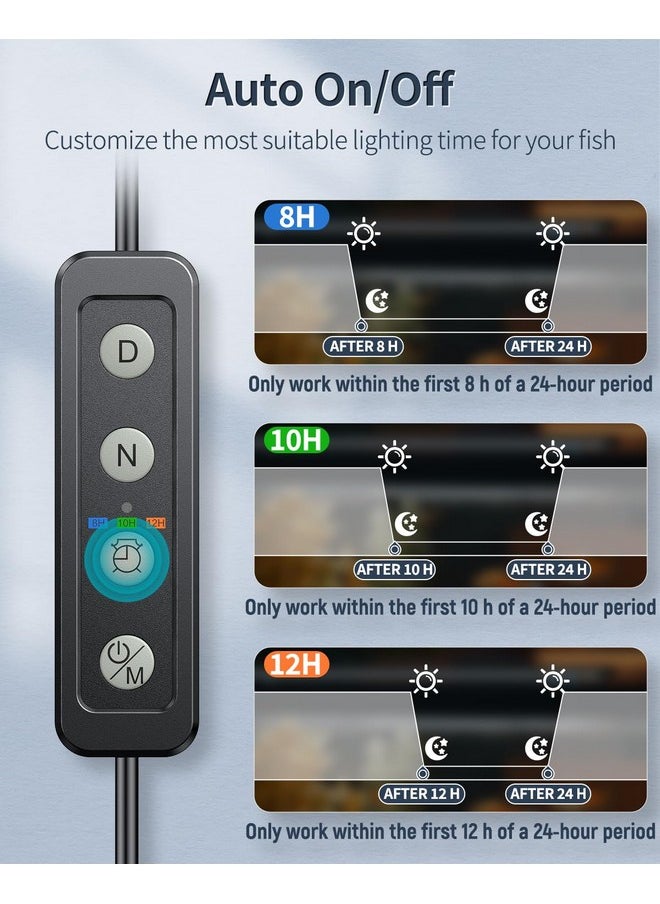Pawfly 21W Aquarium Led Light For 30 To 36 Inch Extendable Fish Tank Light With Full Spectrum Brilliant White Blue Red Lights With Daytime & Night Modes Timer Auto On/Off Adjustable Brightness  - Image 3