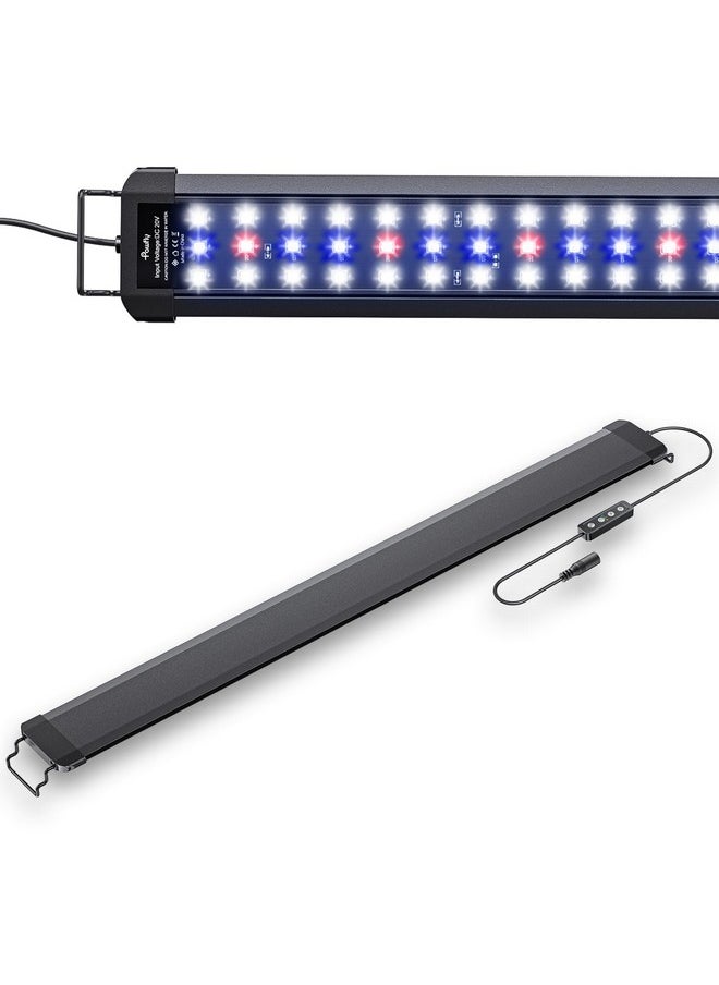 Pawfly 21W Aquarium Led Light For 30 To 36 Inch Extendable Fish Tank Light With Full Spectrum Brilliant White Blue Red Lights With Daytime & Night Modes Timer Auto On/Off Adjustable Brightness  - Image 1