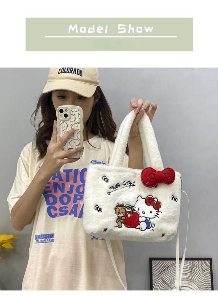 Sanrio HelloKitty Plush Crossbody Bag with Adjustable Shoulder Strap - Image 2