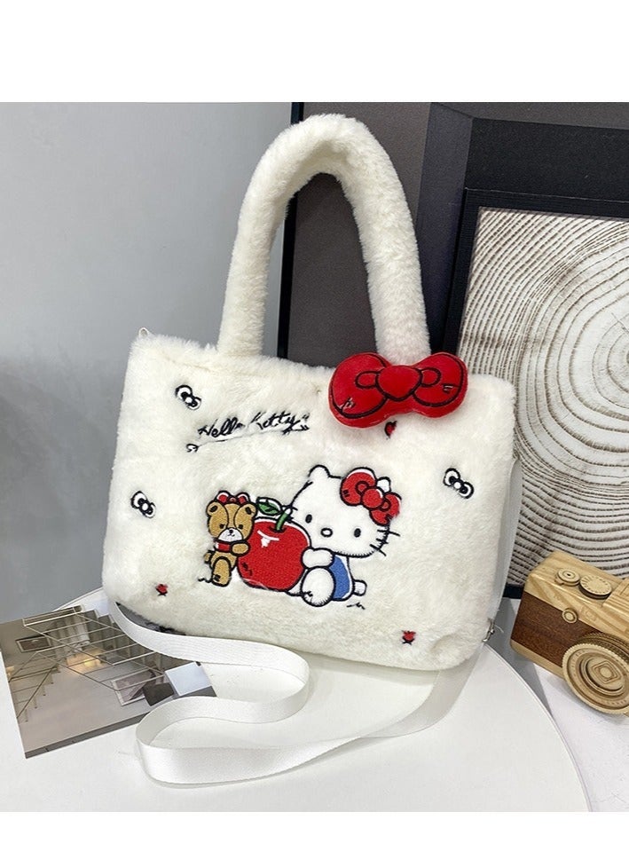 Sanrio HelloKitty Plush Crossbody Bag with Adjustable Shoulder Strap - Image 1