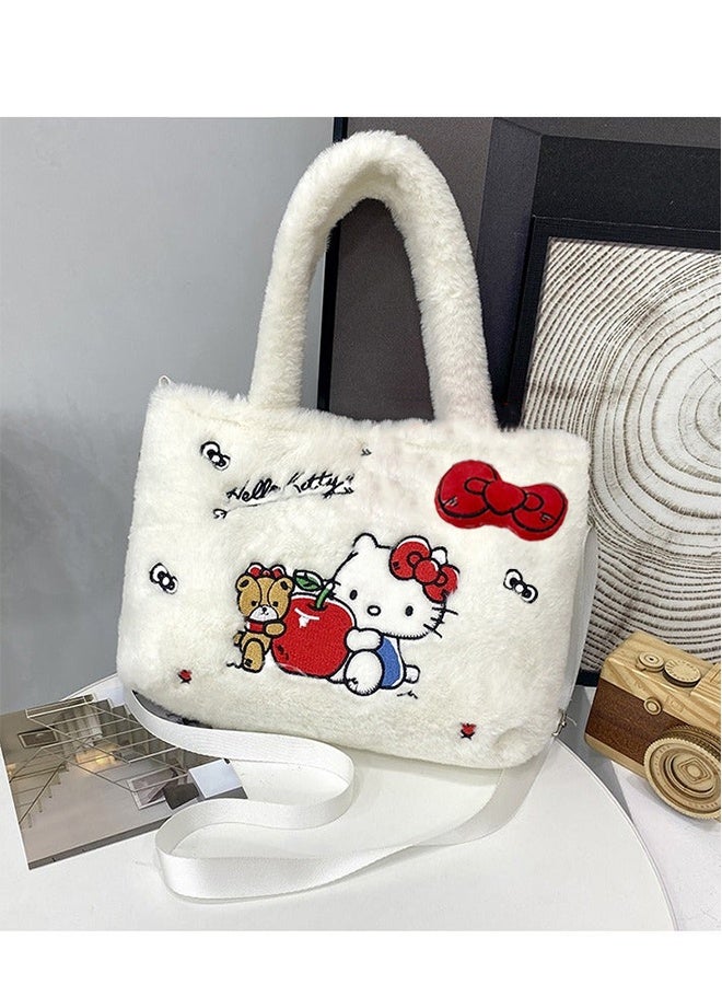 Sanrio HelloKitty Plush Crossbody Bag with Adjustable Shoulder Strap - Image 1
