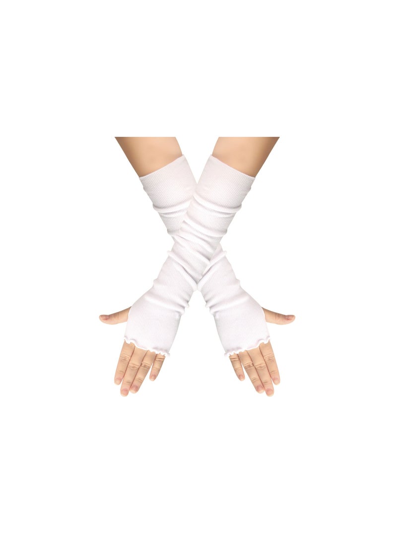 Loquat Fingerless Cotton Polyester Gloves Sleeves 
