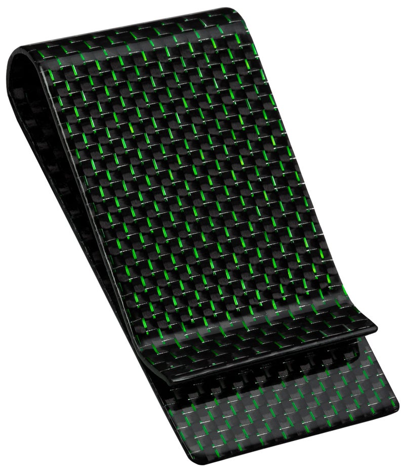 SERMAN BRANDS Carbon Fiber Money Clip for Men â€“ Slim RFID Money Clip Wallet, Minimalist Front Pocket EDC Wallet Cash Holder & Credit Card Holder -100% Real Carbon Fiber Wallet - Image 1