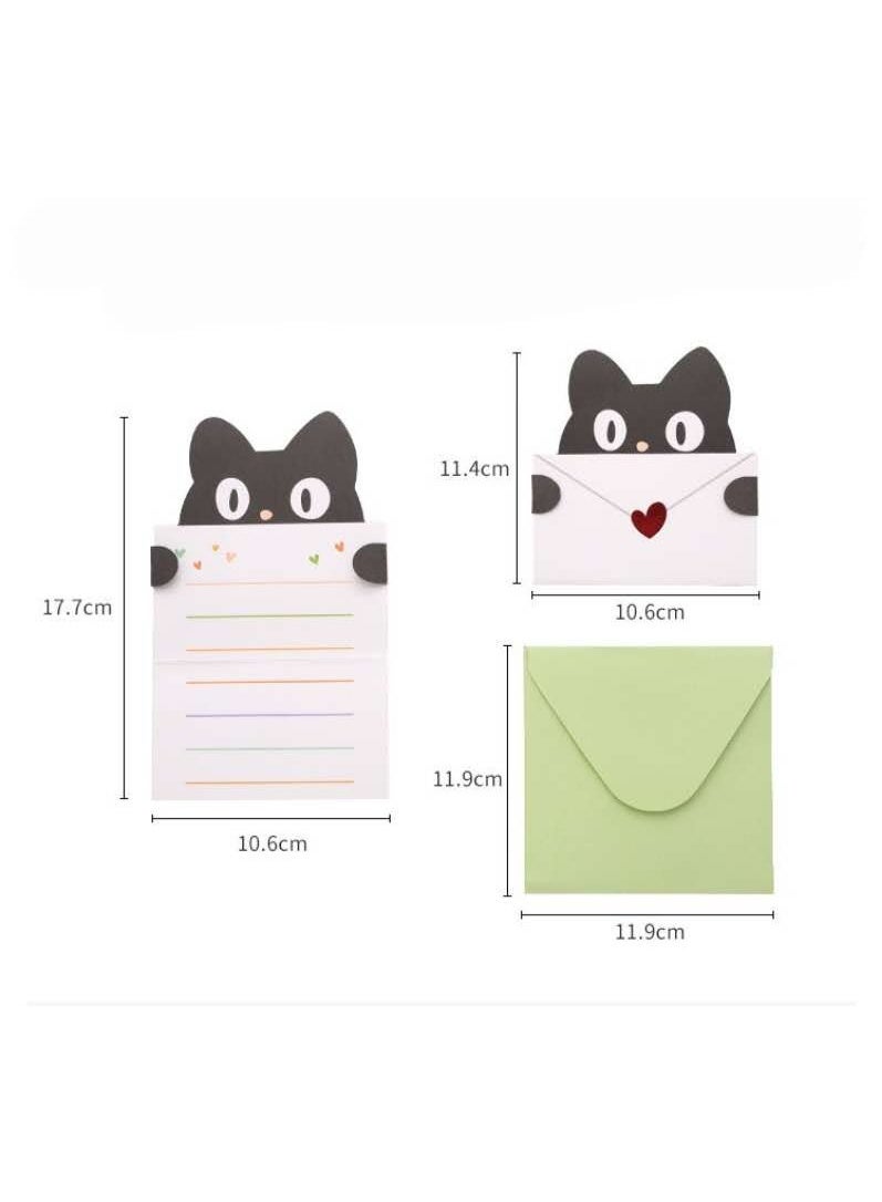 9pcs Cute Cartoon Greeting Message Cards – Assorted Designs with Envelopes for Birthdays, Notes & Gift Tags - Image 4