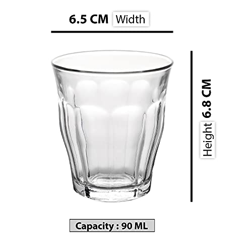 Duralex Picardie Clear Tumbler 90 ML 4 Pcs (1023AC/4) - Image 4