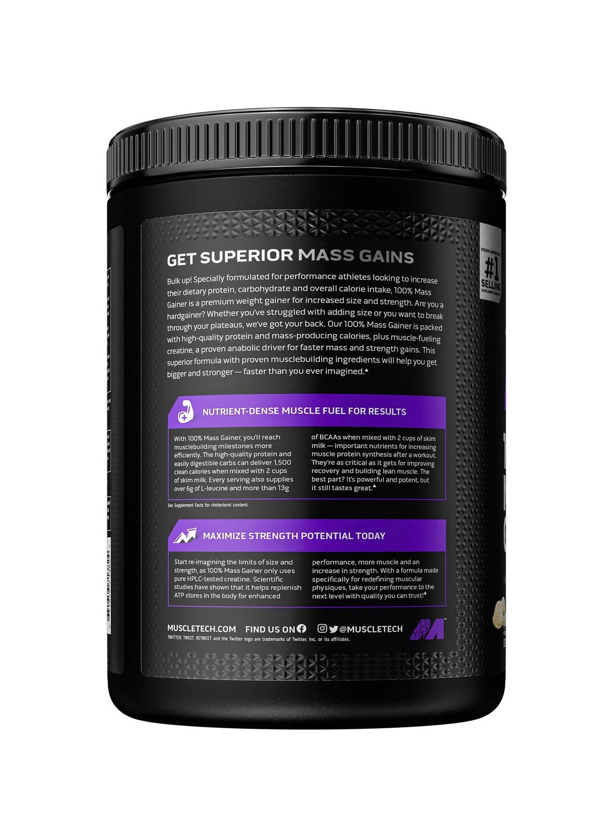 100% Mass Gainer Vanilla Milkshake 5.15 Lbs., 2.33 Kg