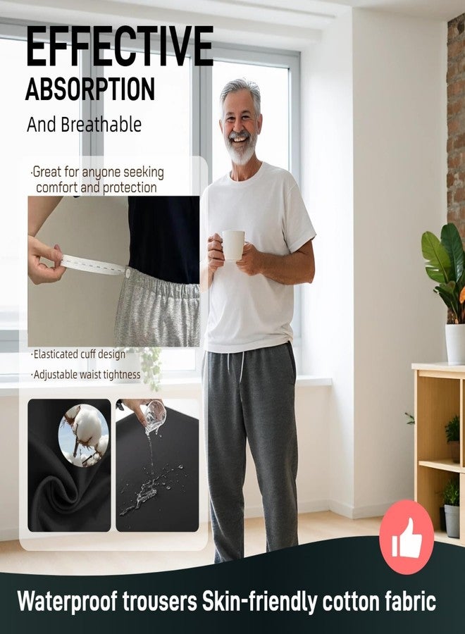 Yodilala TPU Incontinence Care Trousers,Washable Elastic Adjustable Patient Care Trousers,Adult Incontinence Leak-Proof Pants,Ideal for Bedridden Patients, Elderly, Mobility Impaired(Blue,M - Image 2