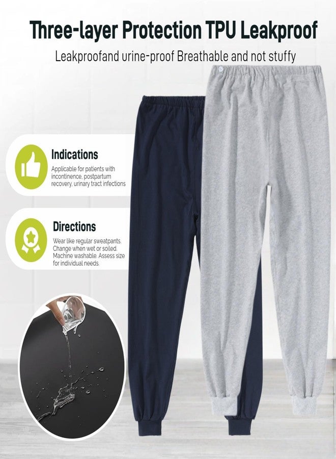 Yodilala TPU Incontinence Care Trousers,Washable Elastic Adjustable Patient Care Trousers,Adult Incontinence Leak-Proof Pants,Ideal for Bedridden Patients, Elderly, Mobility Impaired(Blue,M - Image 5