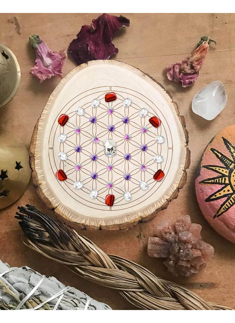 G GSS Designs GSS Designs Flower of Life Stencil for Crystal Grid Art Painting (12x12 Inch) - Mandala Flower of Life Reusable Stencils - Laser Cut Painting Stencil for Floor Wall Tile Fabric Wood Decor(SL-064)  - Image 3
