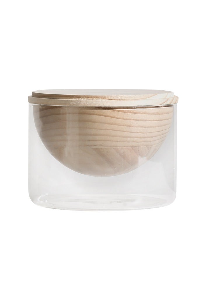 ليلت للأثاث فازا تحفة طاولة من الزجاج والخشب