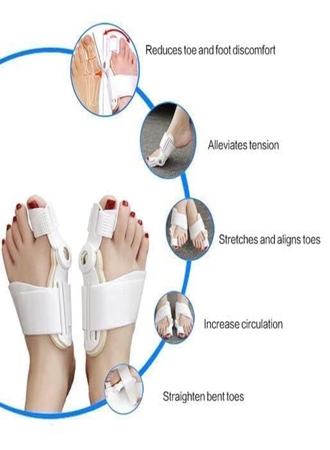 KD ZONE Bunion Corrector Toe Splint, Adjustable Orthopedic Support Brace, White - Image 2