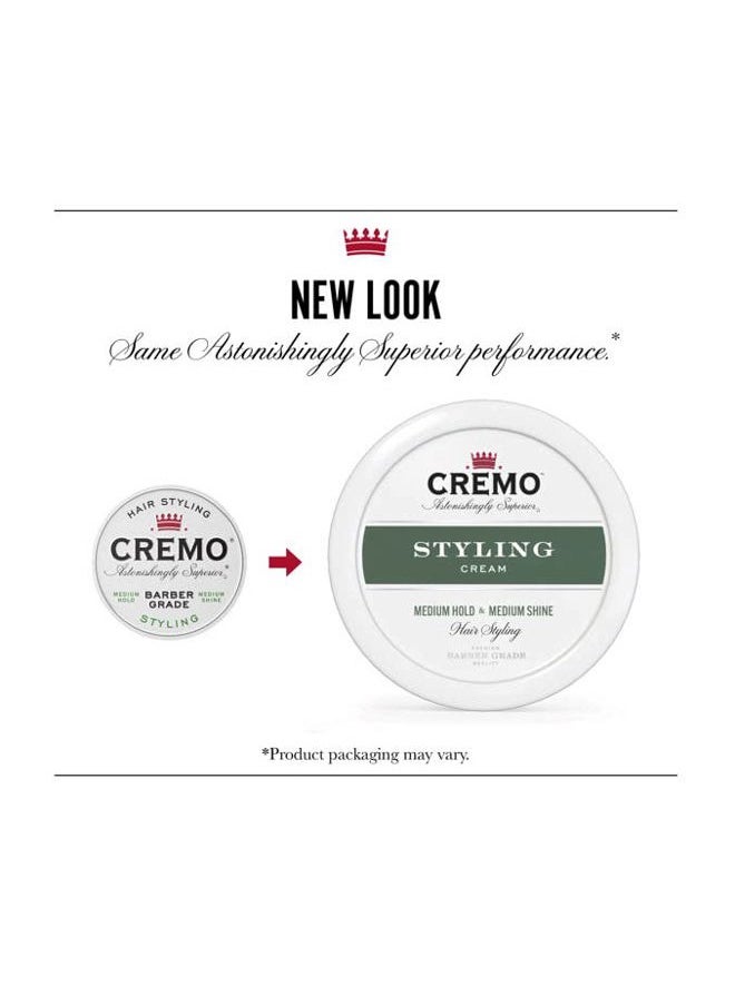 cremo Hair Styling Cream, Barber Grade, Medium Hold, Medium Shine Hair Products, 4 Oz  - Image 4