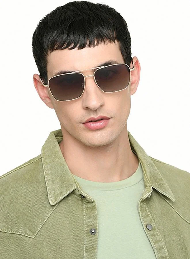 جون جاكوبس نظارة شمسية جون جاكوبس - بإطار مربع كامل فضي أزرق