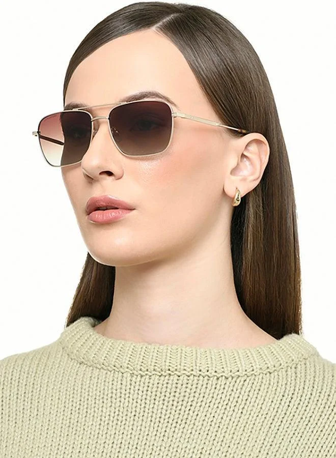 جون جاكوبس نظارة شمسية جون جاكوبس - بإطار مربع كامل فضي أزرق