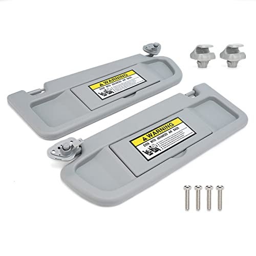Qagea Sun Visors, Left & Right (Driver Side and Passenger Side), Replacement for 2006-2011 Honda Civic Replaces 83280-SNA-A01ZC 83230-SNA-A01ZC (Gray) - Image 1