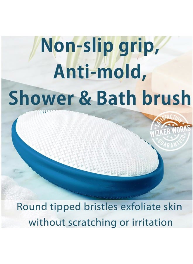 Wizker Premium Ingrown Hair Exfoliating Brush, 2-in-1 Soft + Firm Face Body Exfoliator for Sensitive Skin, Prevents Razor Bumps, Shave, Laser, Wax, Epilation, Dermaplaning – Waterproof, Mold Resistant - Image 5