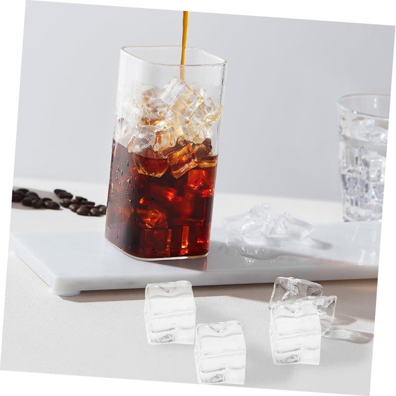 Ciieeo 100 Pcs Reusable Ice Cubes Decorative Artificial Faux Ice Molds For Cold Drinks - Image 5