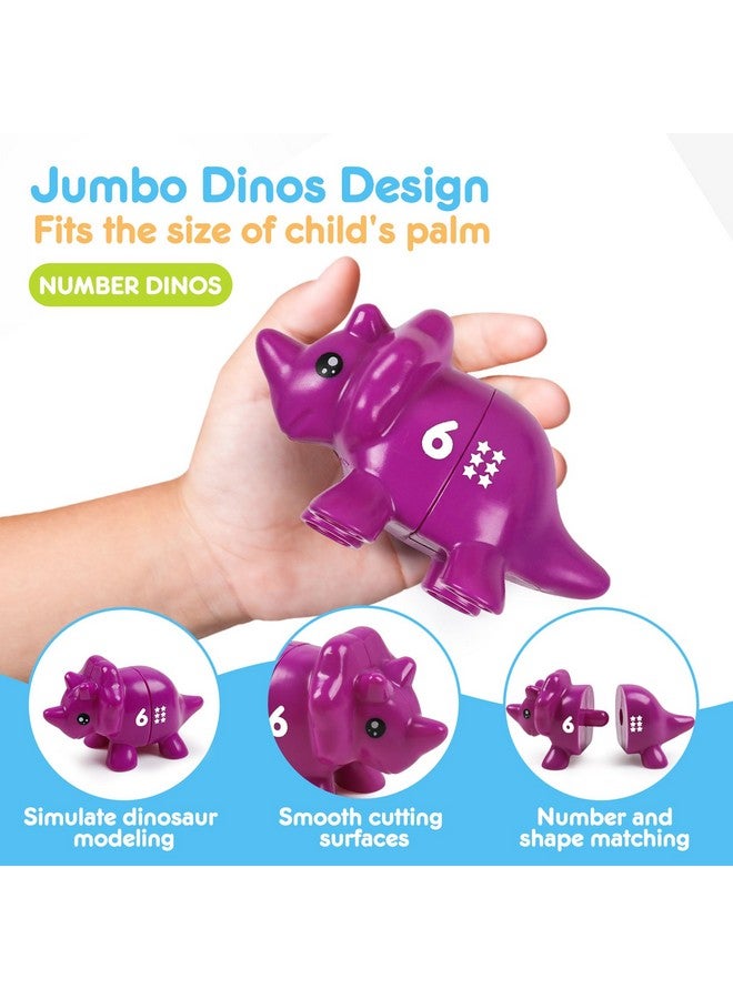 USATDD Numbers Matching Dinosaur Toy 1-10 Counting Sorting Game Double-Sided Dino Fine Motor Toys Number Recognition Learning Toy, Stocking Stuffers For For Kids Boys Girls - Image 5