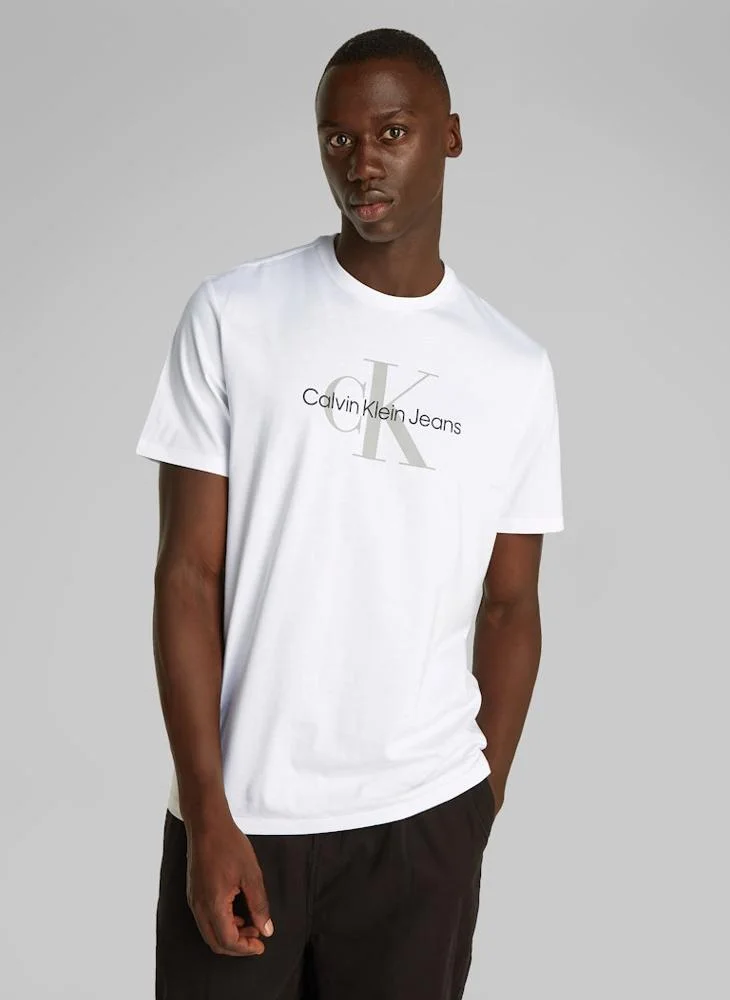 Calvin Klein Jeans Logo Print Short Sleeve Crew Neck T-Shirt
