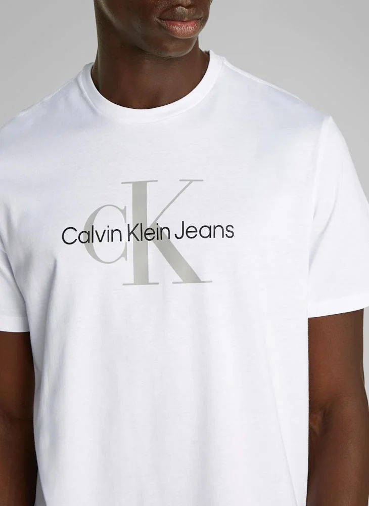 Calvin Klein Jeans Logo Print Short Sleeve Crew Neck T-Shirt