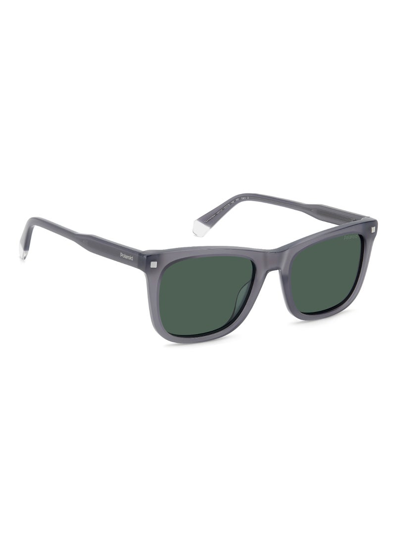 Polaroid - Unisex Polarized Square Shape Acetate Sunglasses PLD 4167/S/X GREEN 43 - Lens Size: 43.4 Mm - Grey - Image 1