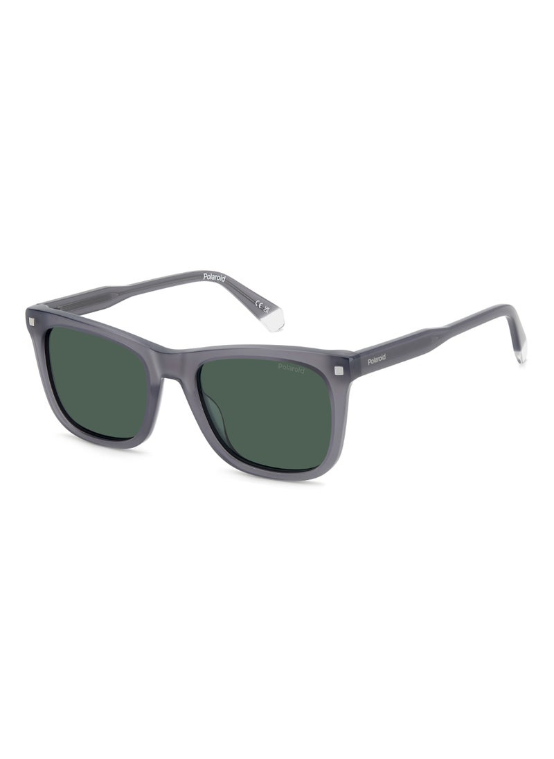 Polaroid - Unisex Polarized Square Shape Acetate Sunglasses PLD 4167/S/X GREEN 43 - Lens Size: 43.4 Mm - Grey - Image 1