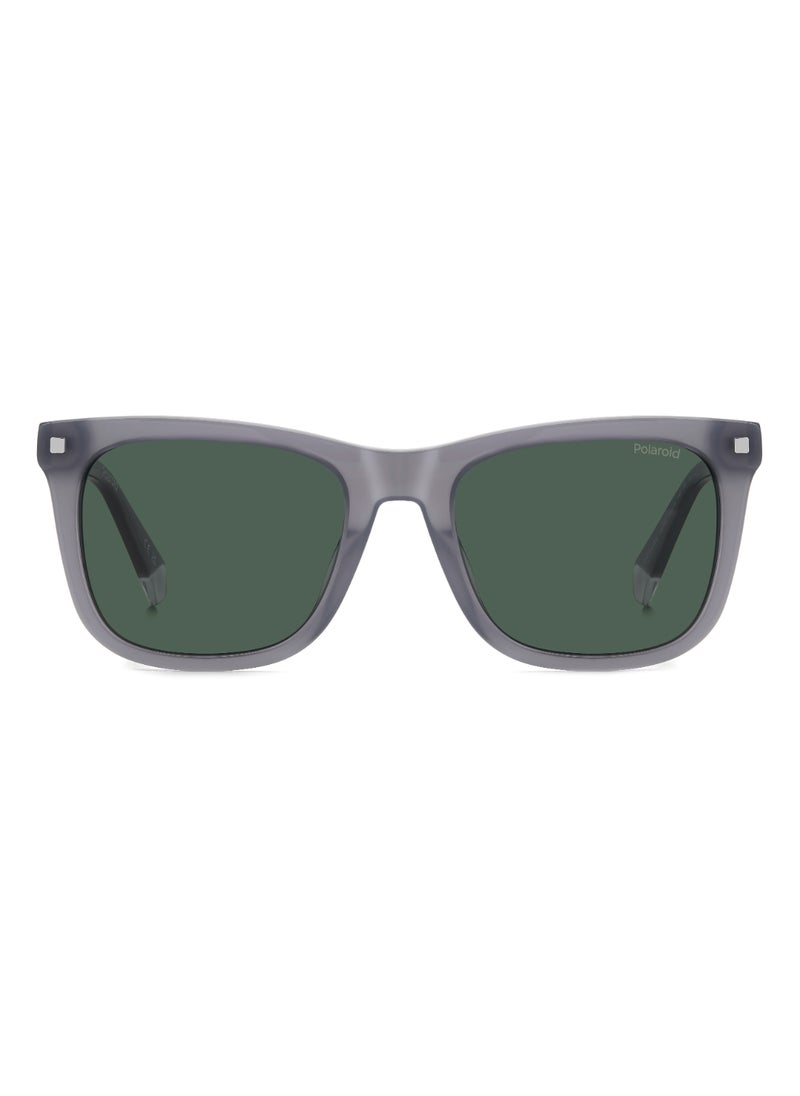 Polaroid - Unisex Polarized Square Shape Acetate Sunglasses PLD 4167/S/X GREEN 43 - Lens Size: 43.4 Mm - Grey - Image 1
