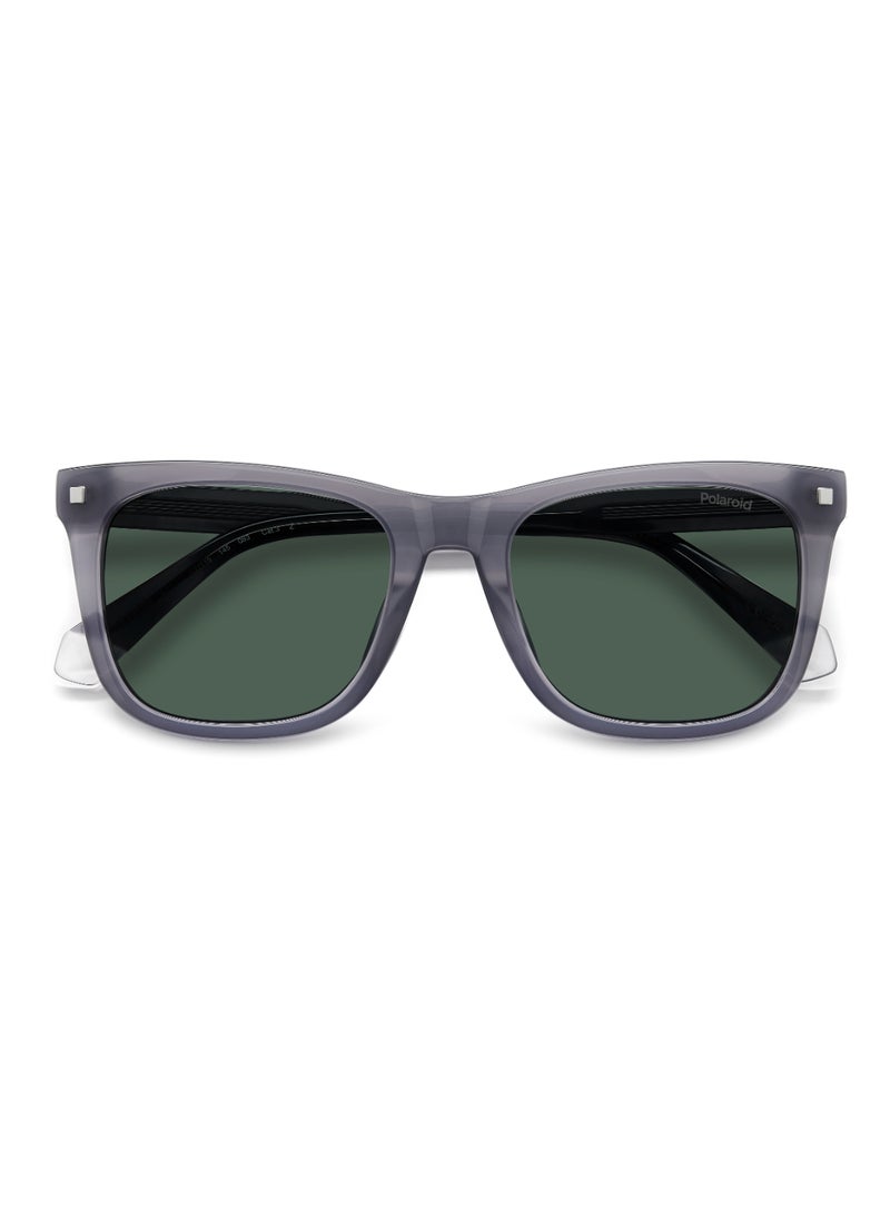 Polaroid - Unisex Polarized Square Shape Acetate Sunglasses PLD 4167/S/X GREEN 43 - Lens Size: 43.4 Mm - Grey - Image 1