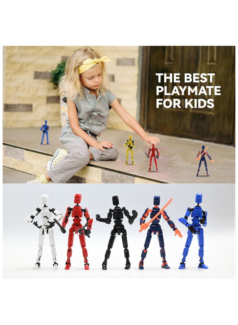 SYOSI Action Figure Set, 6 Packs T13 Action, 3D Printed Multi-Jointed Movable Action Figure Robot Toy, Full Body Mechanical Doll, Decorations for Game Lovers Kids Adult Gifts (Assembly Completed)  - Image 5