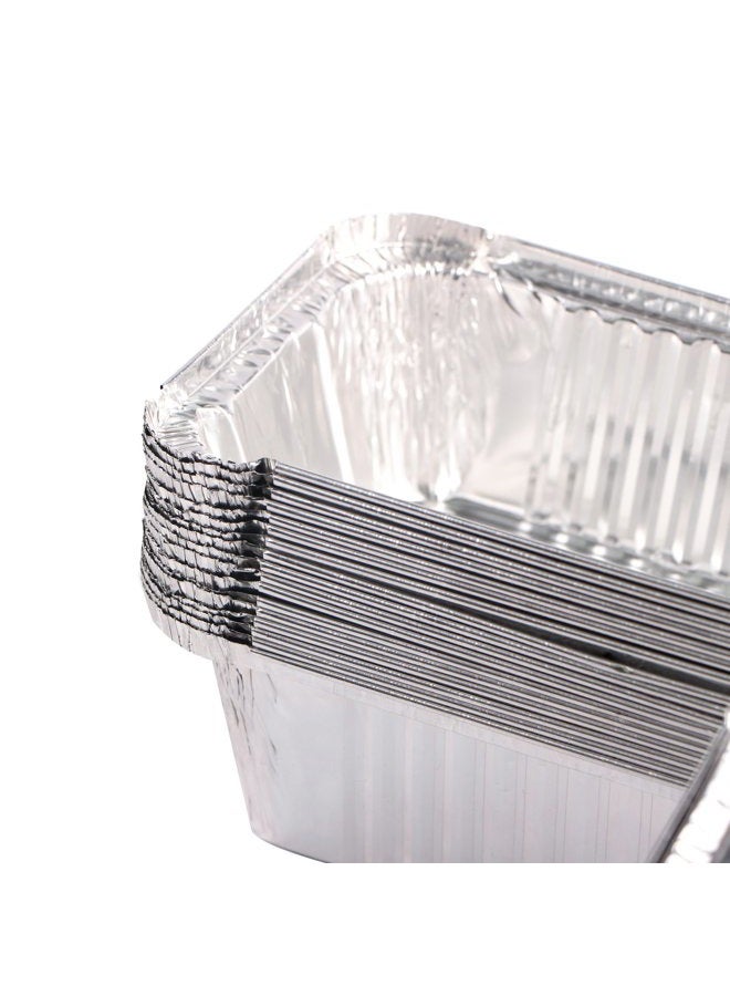 Webake Large Aluminum Foil Tin Pans 9 x 5 inch Disposable Aluminum Foil Take-out Containers 3 Lb Foil Bread Pan Loaf Pans Baking Pans For Cake Toast - Pack of 30 with Lids - Image 4