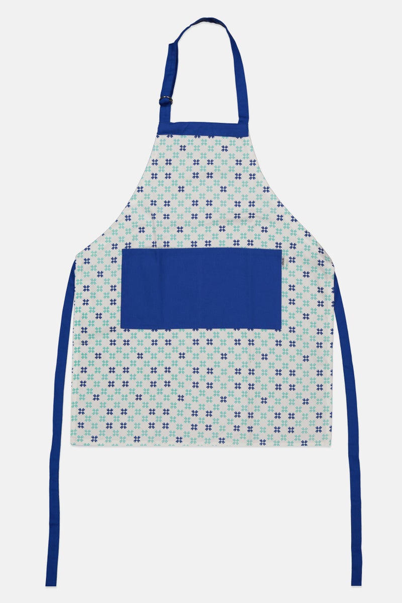 Sttelli مئزر مطبخ قابل للتعديل بنمط زهور، أبيض - Image 3