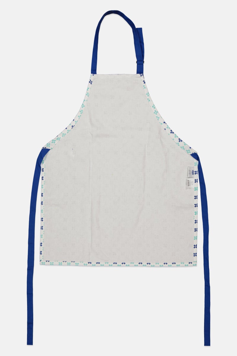 Sttelli مئزر مطبخ قابل للتعديل بنمط زهور، أبيض - Image 2