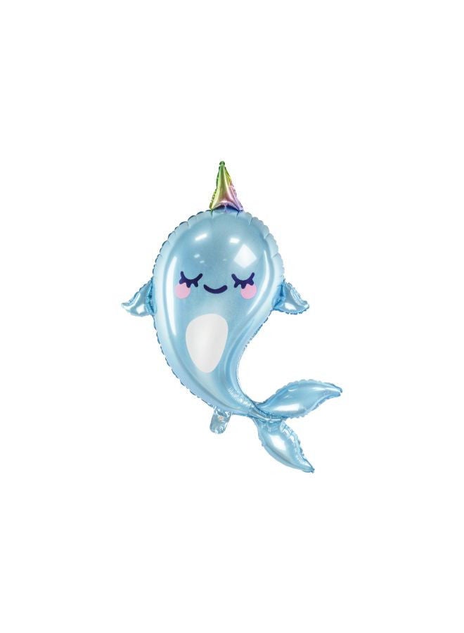 PartyDeco Foil balloon Narwhal, 53x87cm, mix - Image 1