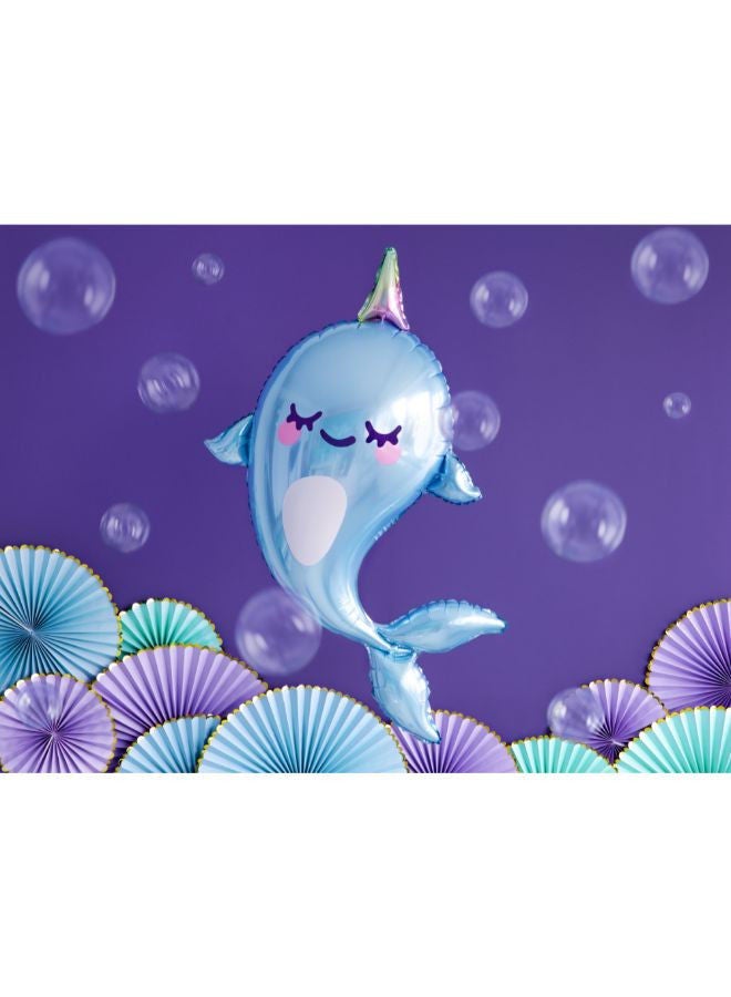 PartyDeco Foil balloon Narwhal, 53x87cm, mix - Image 2