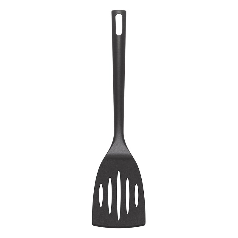 Chef Aid Nylon Flexible Slotted Turner BPA Free Kitchen Spatula for use with NonStick Cookware Part of a selection of Kitchen Utensils Black