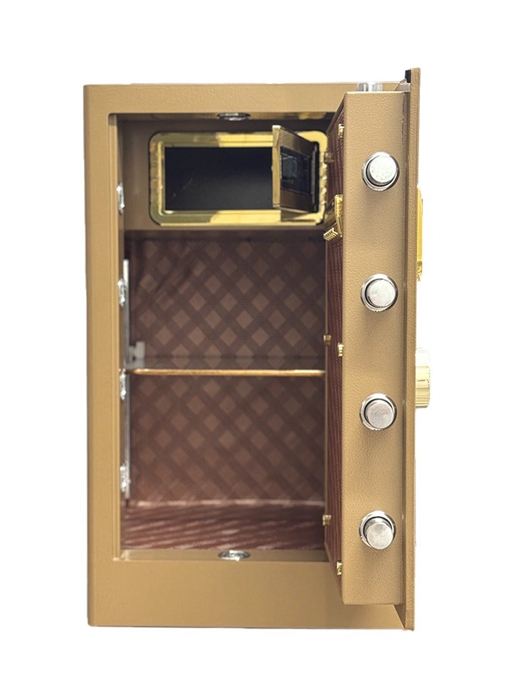 خزنة أمنية رقمية فاخرة مقاومة للحرائق ، مزودة بلوحة أرقام الكترونية وقفل ومفتاح مادي 70*42*38 سم - Image 2