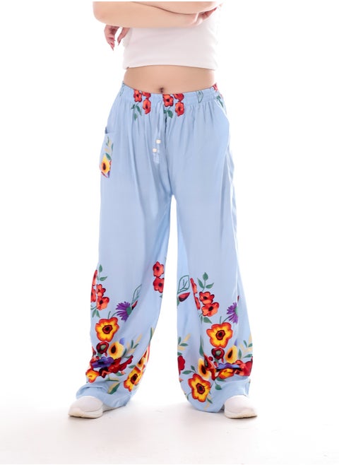 Women's printed drawstring pants